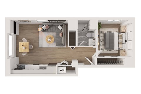 1 BR.  Sunset/City View at The Nest at Lincoln Park West, Chicago, IL 60614